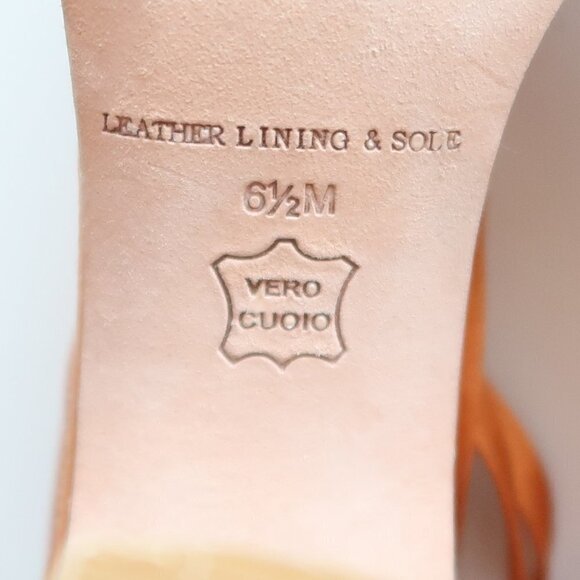 Leon Max Orange Satin Ankle Strap Open Toe Heels / Sandals / Dressy Shoes 6.5 - Picture 7 of 16